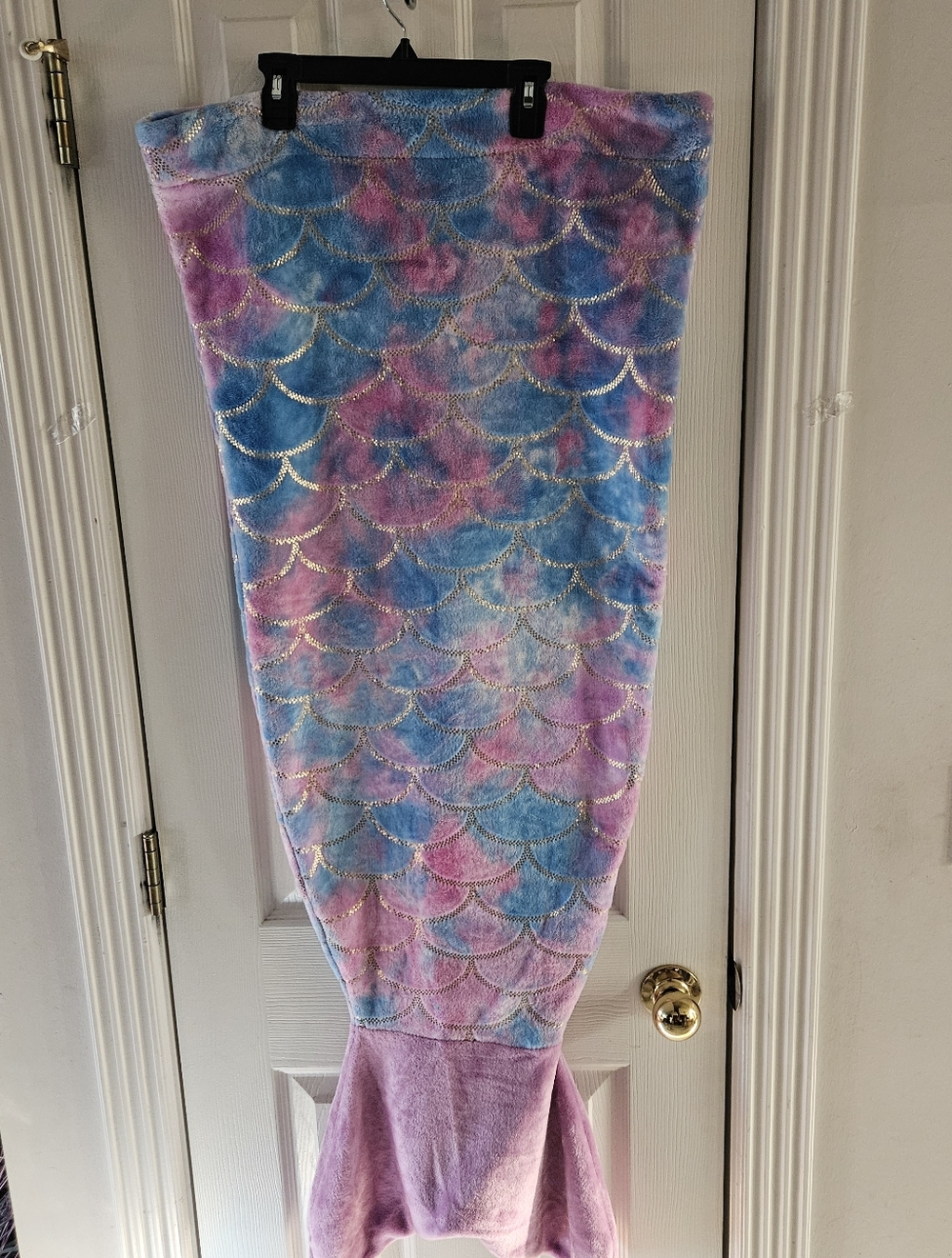 Mermaid Tail Blanket - Pink & Blue Shimmer, Like New - Picture 2 of 4